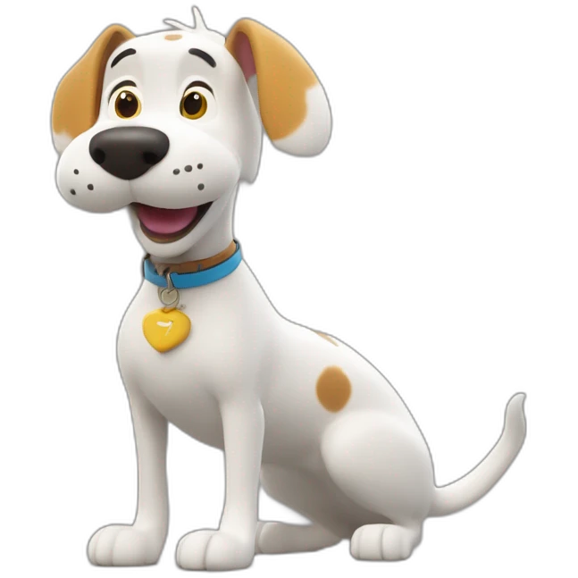 catdog white background, 3d, unreal engine 5 emoji
