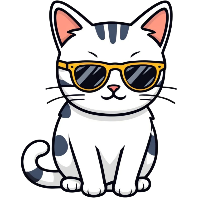 Cat with sunglasses emoji