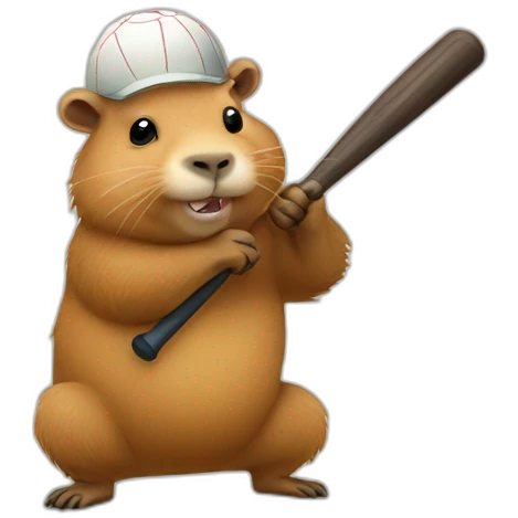 capybara playing baseball emoji