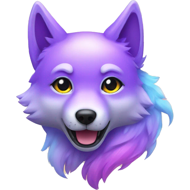 kawaii nebula wolf emoji