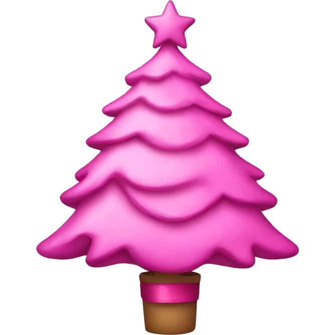 a pink christmas tree emoji