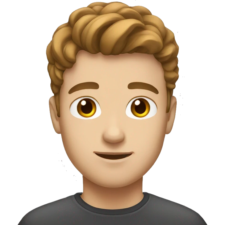 white young man brown hair emoji