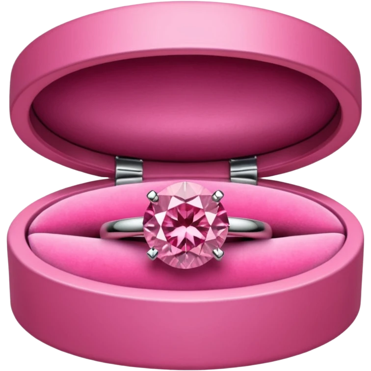 Pink diamond ring in pink box  emoji