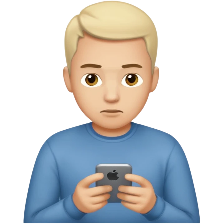 ligth man sending a text message emoji