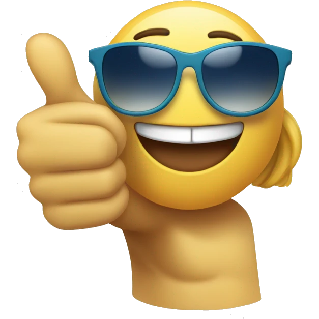thumbs up with sunglasses emoji