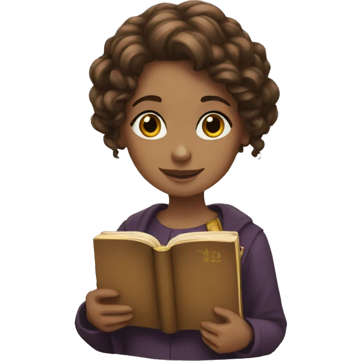 Hermione with a book emoji