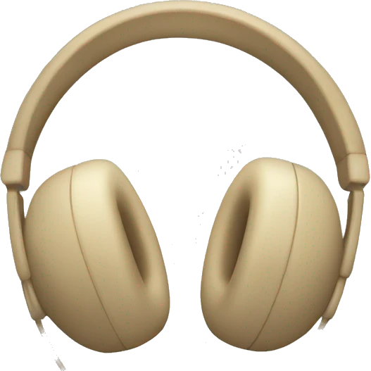 beige headphone emoji