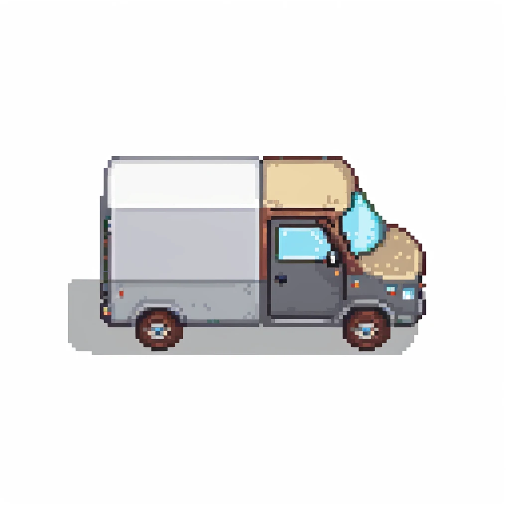 courier truck, side view emoji