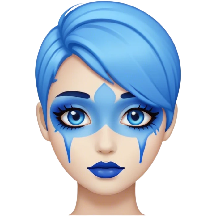 Makeup blue  emoji