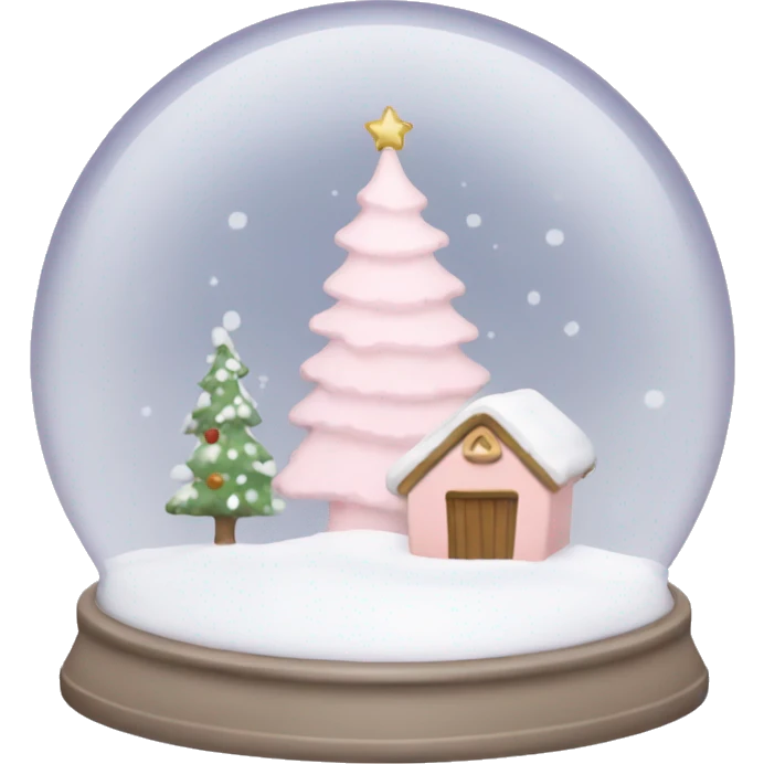 pale pink christmas snow globe emoji