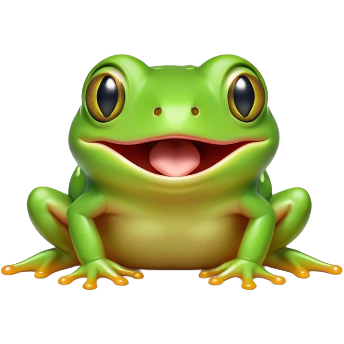 Cinematic Cute Yawning Green Tree Frog Portrait Emoji, Head tilted slightly with a dramatic, wide-open yawn, showcasing a compact, vivid green body with gently drooping eyelids and half-closed, drowsy eyes, Simplified yet irresistibly adorable features, highly detailed, glowing with a soft, cozy jungle glow, high shine, relaxed yet expressive, stylized with a dash of whimsical amphibian charm, soft glowing outline, capturing the essence of a drowsy yet affectionate green tree frog that appears ready to stretch out for a nap! emoji