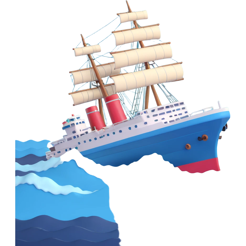 Old Soviet marine geology ship struggling in violent stormy ocean waves emoji