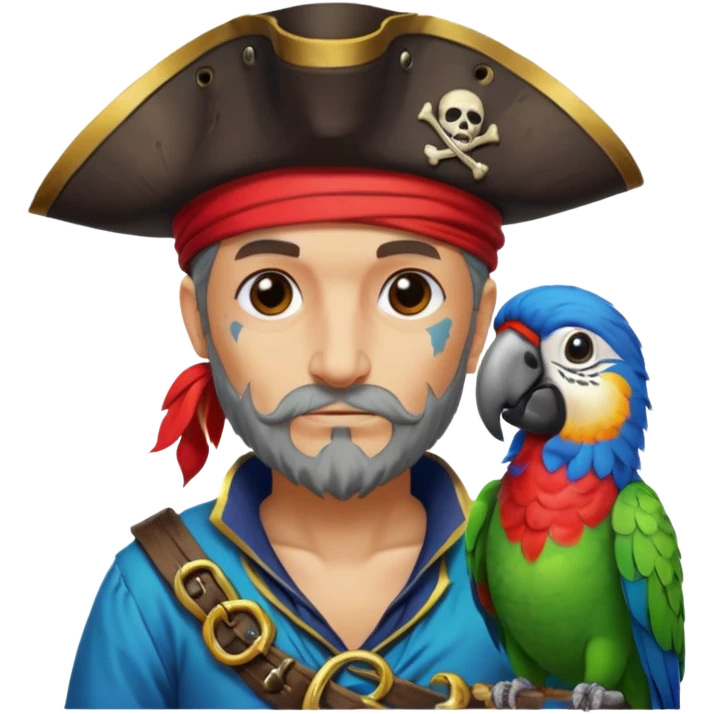 pirate and parrot emoji
