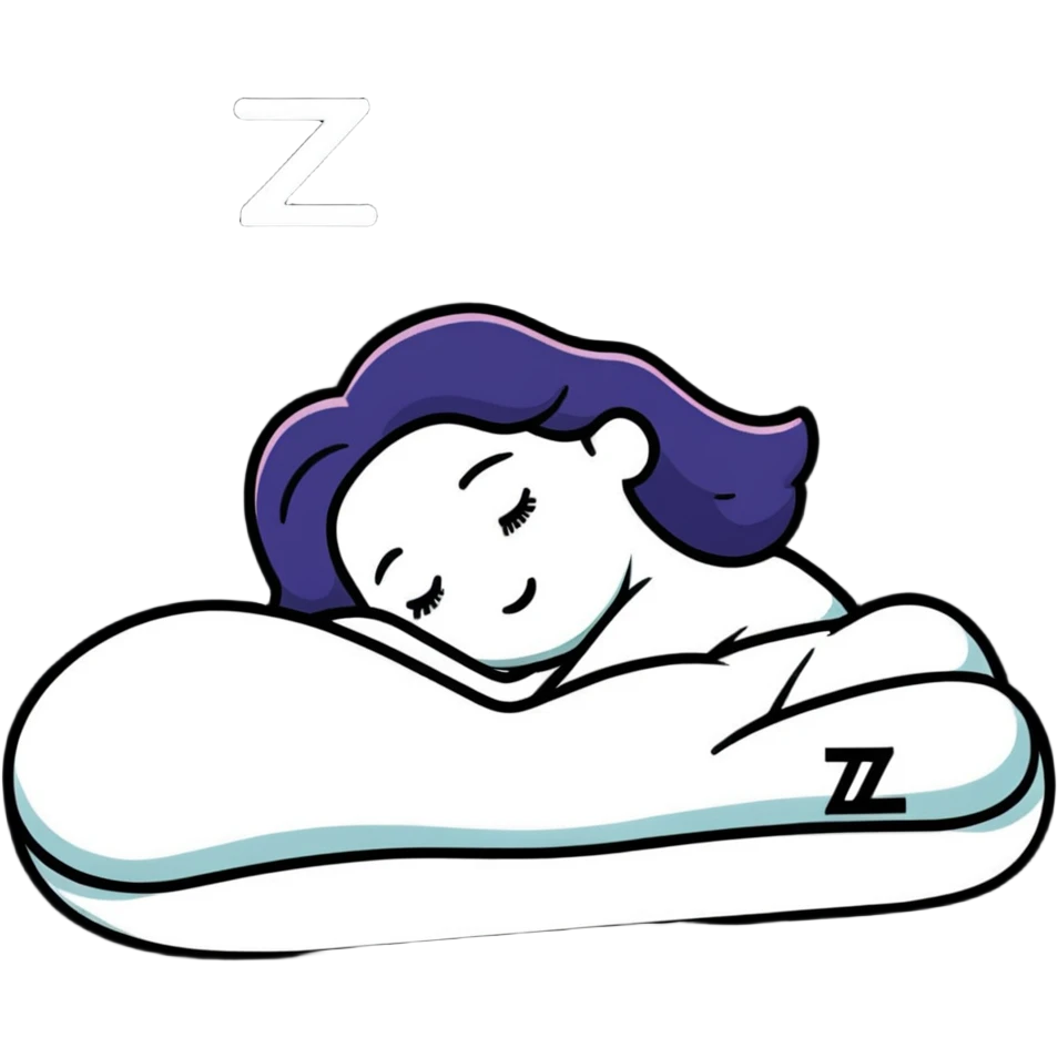 girl sleeping with Z symbols floating above her emoji