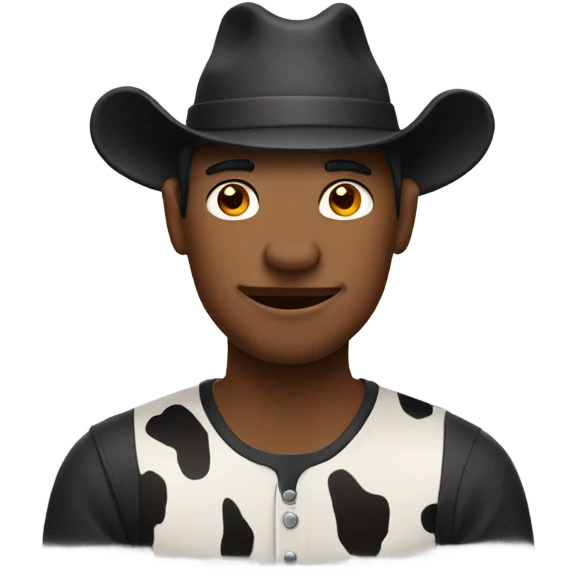 man wearing a cow hat  emoji