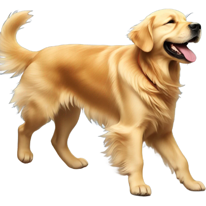 Golden retriever break dancing  emoji