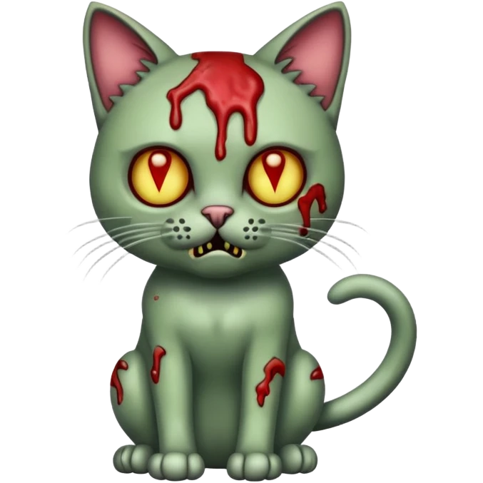 zombie cat full body emoji