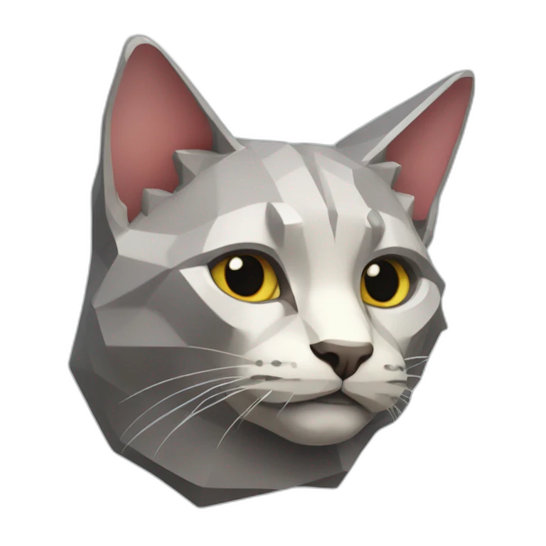 flat-shaded-low-polygon-cat emoji