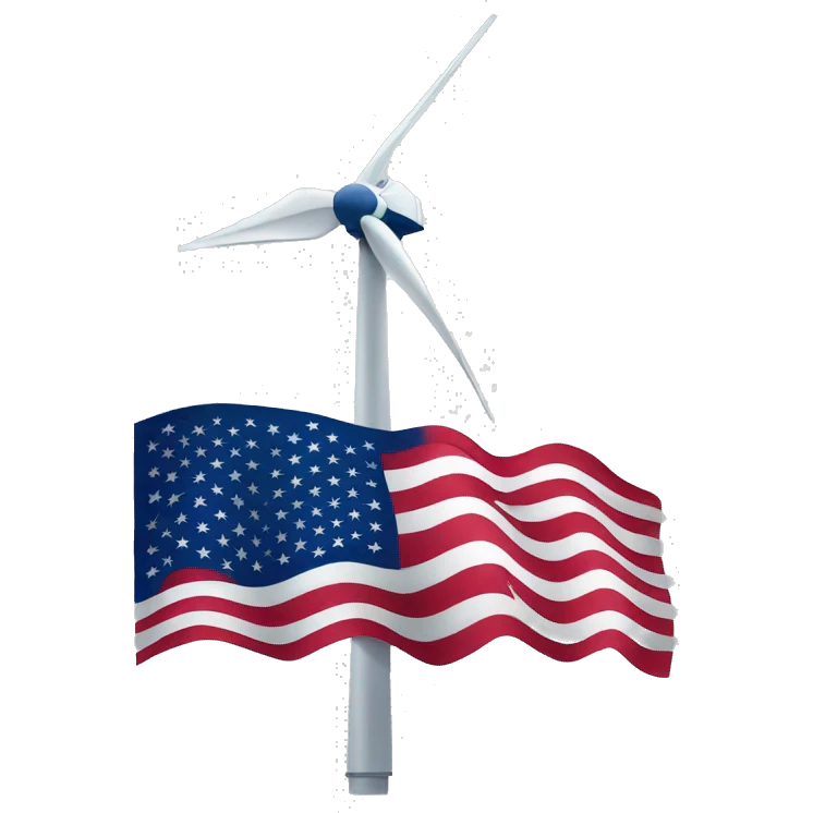 wind generator usa flag emoji
