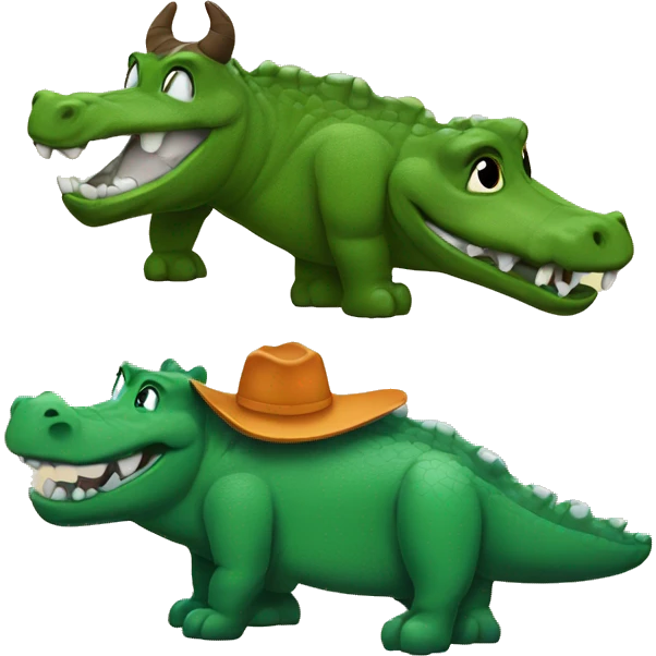 gator and longhorn  emoji