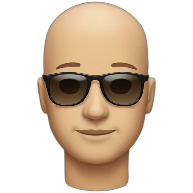 Bald man with sunglasses emoji