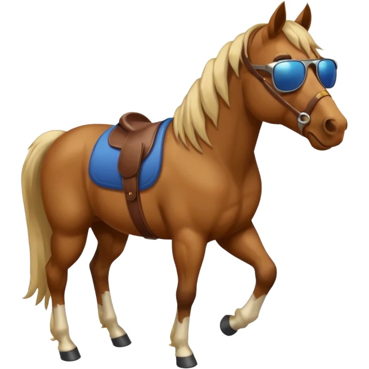 Horse with sunglasses emoji