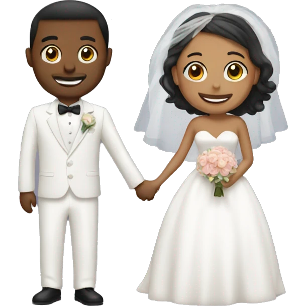 a wedding couple  emoji