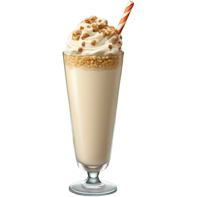 Cookie shake with vanilla cream emoji