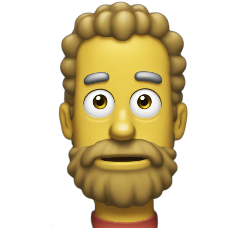 simpson with beard emoji