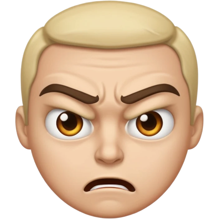 merge the angry eyebrows with the expressionless face emoji's mouth emoji