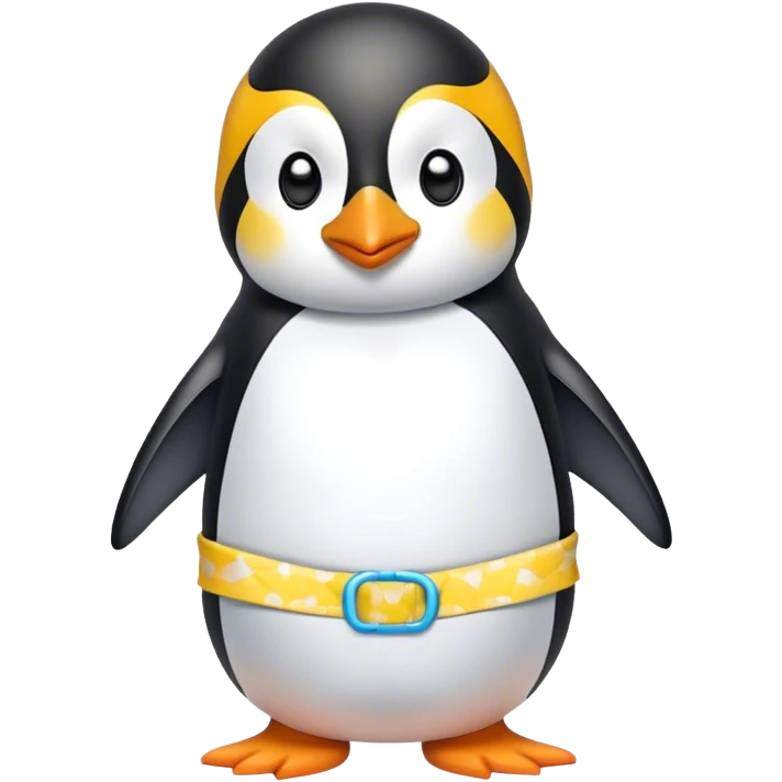 penguin wearing a bathing suit emoji