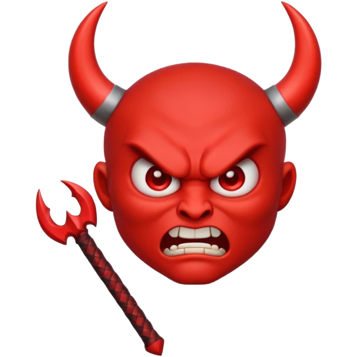 devil emoji with the angry emoji with cusswords emoji