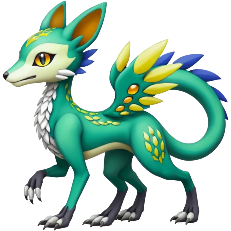 Meloetta-Vernid-Trico-Lombax-Sergal-Pokémon-Digimon-Fakémon-fusion-hybrid-creature emoji