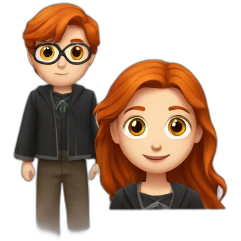 Ginny Weasley embrasse Harry Potter emoji
