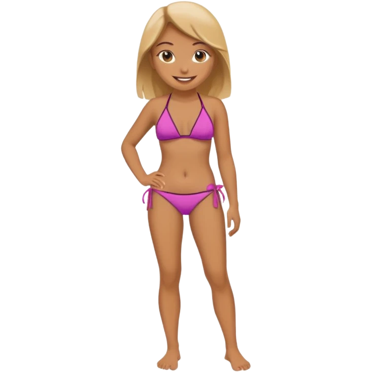 Sexy full body girl in bikini emoji