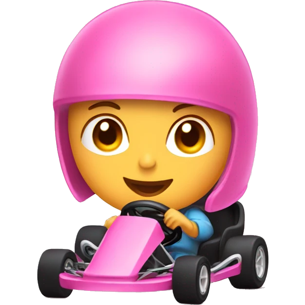Pink go kart  emoji