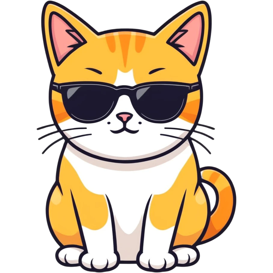 Cat with sunglasses emoji