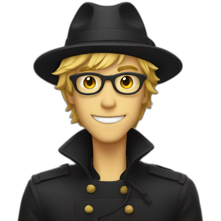 Chat noir avec un carlin  emoji
