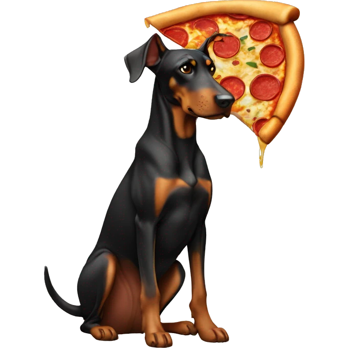 Doberman pizza emoji