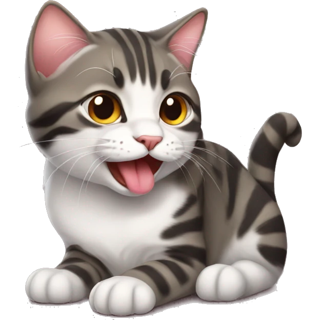 Cat with tongue out cute  emoji