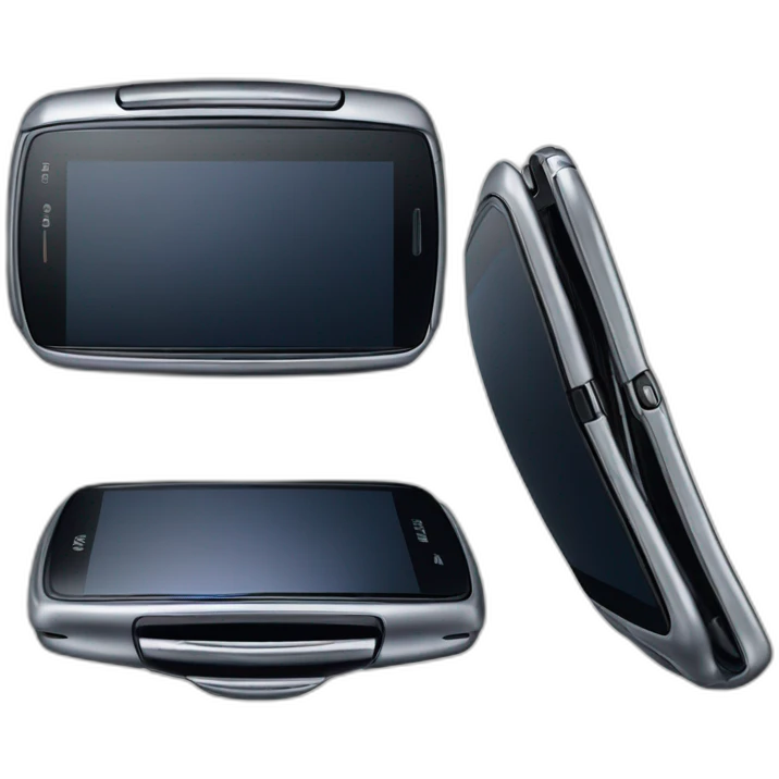 open Motorola Razr V3 mobile device with the iconic clamshell design emoji