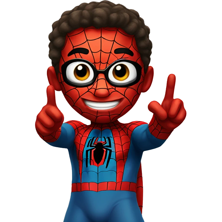 spider-man doing the peace sign emoji
