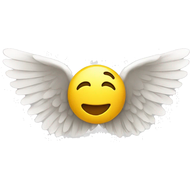 Smiley face winged liin emoji