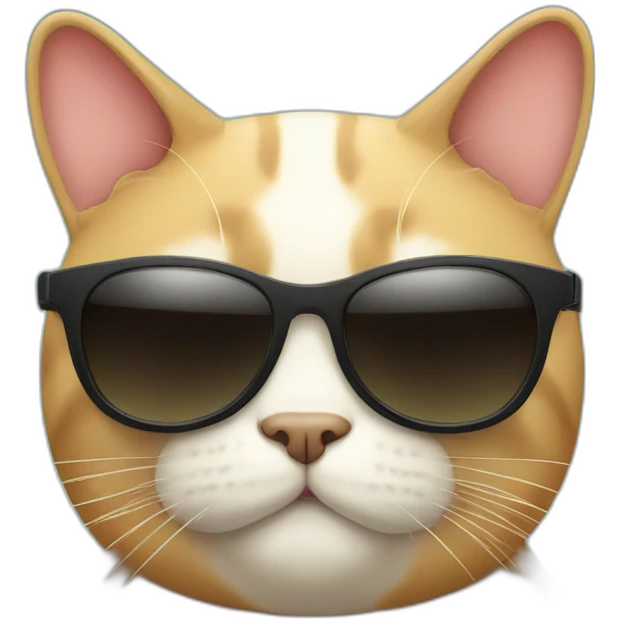 fat cat with sunglass full body  emoji