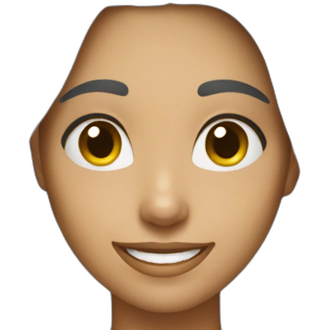 Una mujer joven sonriendo emoji