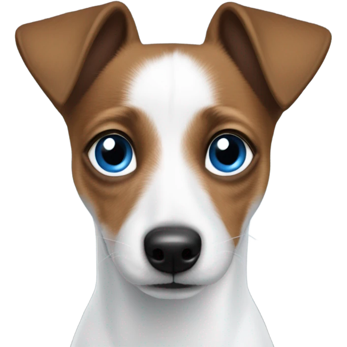 jack russel with two colour eyes one blue one brown emoji