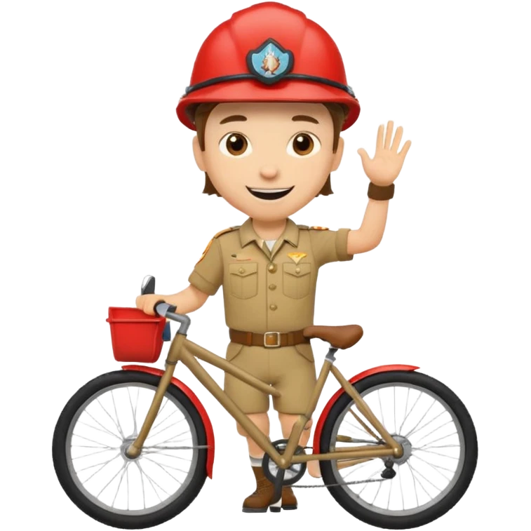 Make emoi of scout on bike emoji