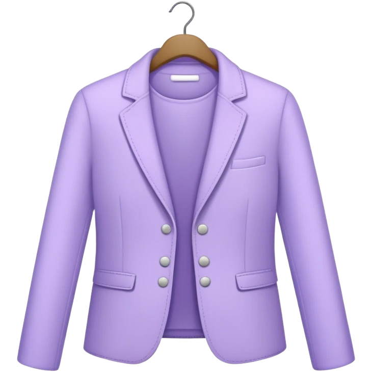 Aesthetically arranged clothes in lavender color emoji