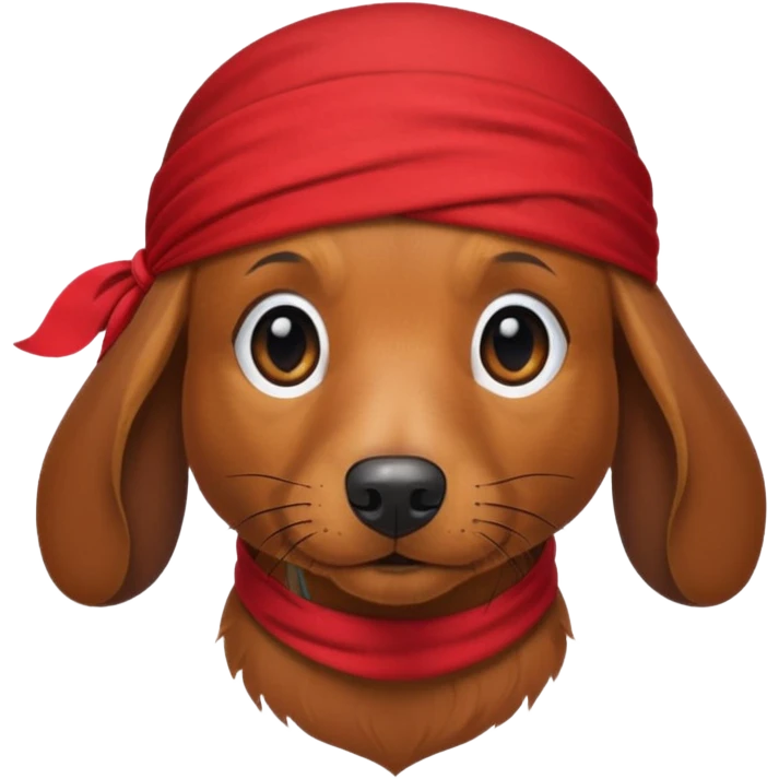 Perro salchicha pirata emoji