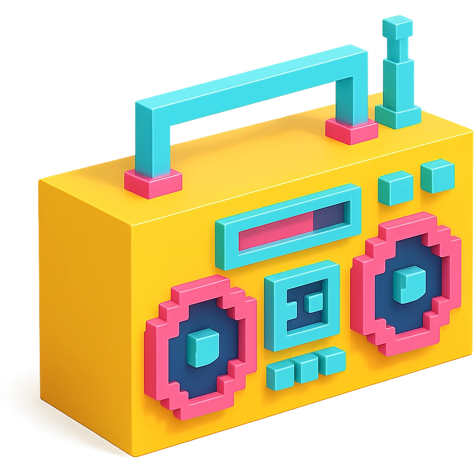 сделай бумбокс, no background emoji